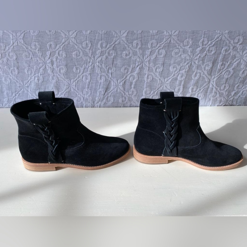 Soludos braided suede ankle boots